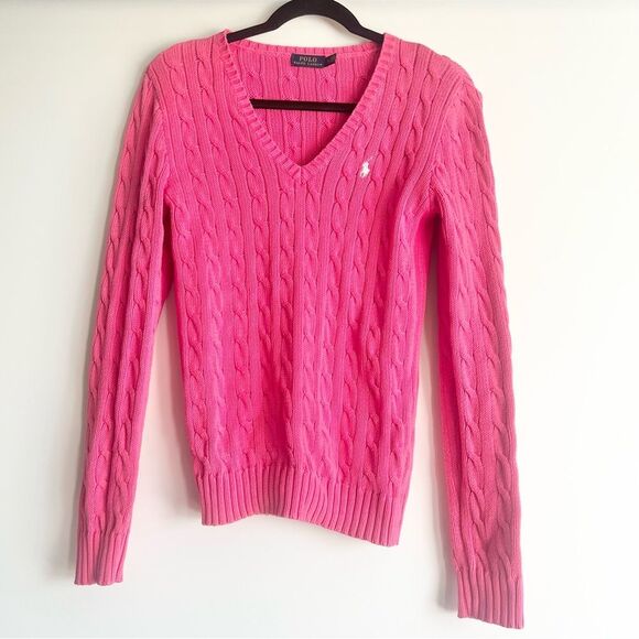 Polo by Ralph Lauren Sweaters - Polo Ralph Lauren Pink Cable Knit Sweater Women's Size Medium